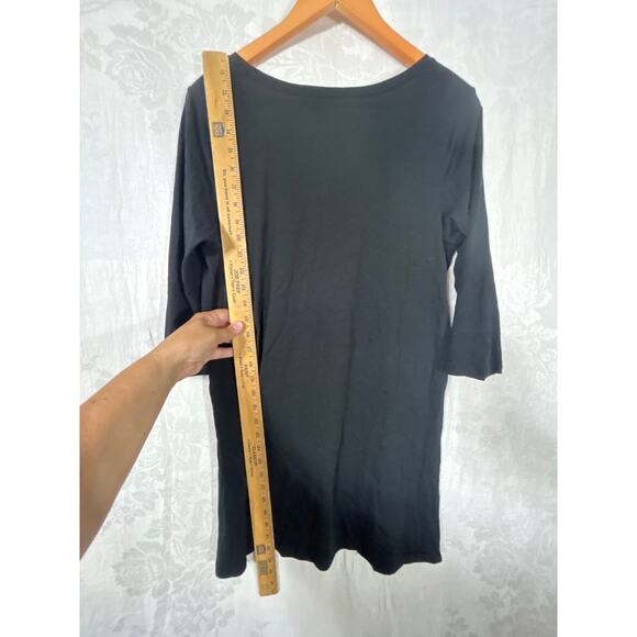 PureJill J Jill T Shirt Medium Black Ballet Sleeve Tunic - Picture 7 of 7
